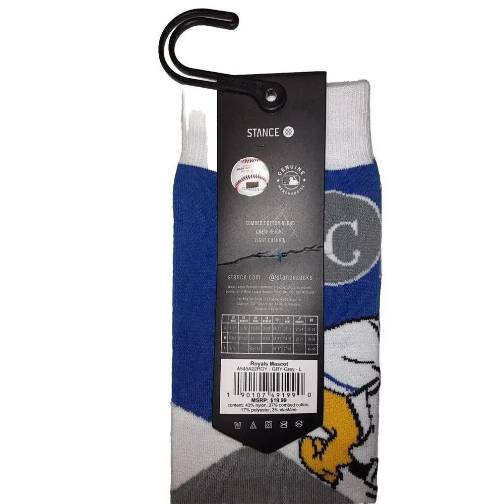 Stance Kansas City Royals MLB Royals Mascot Socks Large Men's 9-13 NWT